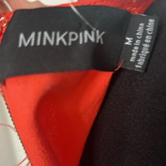 Minkpink runway dress in coral size medium 06-51 - Picture 6 of 7